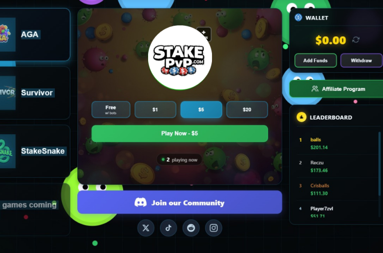 Competitive Crypto PvP Wager Games Online