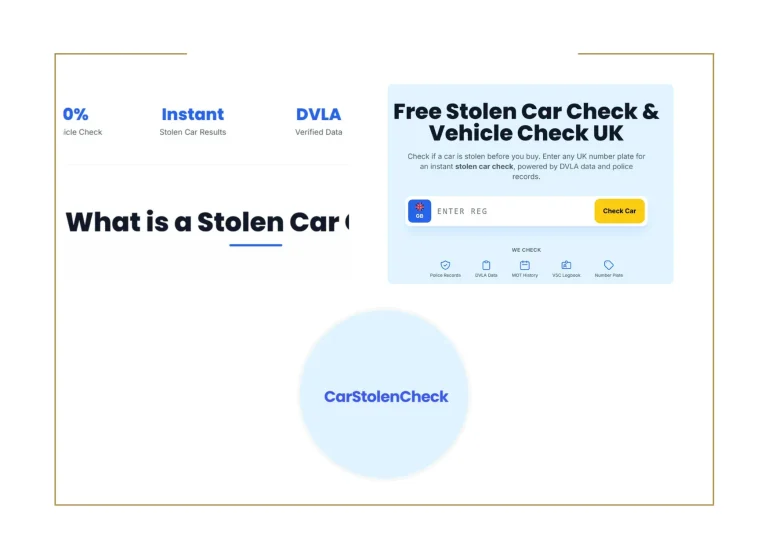 Free UK Stolen Car Check – Verify Vehicle History with DVLA & Police Records